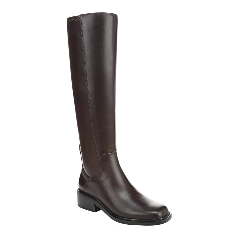 Franco Sarto Women's Gisella Leather Knee High Boots Brown Size 9